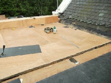 single ply solutions roof covered with ply board